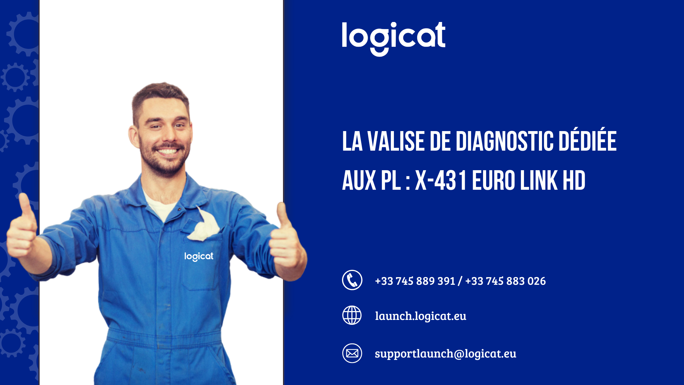 Valise de diagnostic poids lourds X-431 EURO LINK HD Launch Europe
